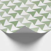 Papier Cadeau Nuances de vert Abstrait Triangle Motif W (Coin)