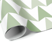 Papier Cadeau Nuances de vert Abstrait Triangle Motif W (Coin rond)