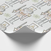 Papier Cadeau Nuancier Shadow Outline Snowflakes Blanc (Coin)