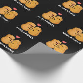 Papier Cadeau Nugs Et Baisers Drôle Poulet Nugget Pun Dark BG (Coin)