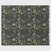 Papier Cadeau Nuit botanique vintage (Plat)