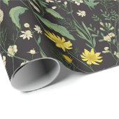 Papier Cadeau Nuit botanique vintage (Coin rond)