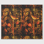 Papier Cadeau NUIT DE COLLECTION POMPEII AVEC ROSES, Rouge (Plat)