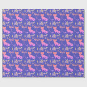 Papier Cadeau Nuit de Fox de bébé (Plat)