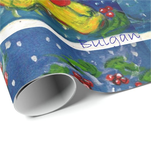 PAPIER CADEAU NUIT DE NOËL /SANTA CLAUS (Coin rond)