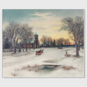 Papier Cadeau Nuit de Noël victorienne (Plat)