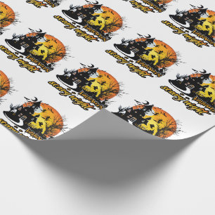 Papier Cadeau Nuit d'Halloween effrayant