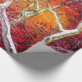 Papier Cadeau Nuit d'hiver rouge (Coin)