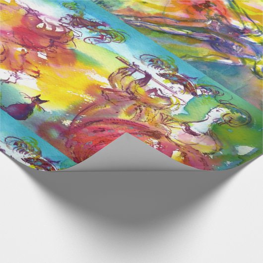 Papier Cadeau NUIT DU CARNAVAL / Mascarade vénitienne, Musique d (Coin)