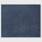 Papier Cadeau Nuit étoile bleu marine blanc gris gris argent Con (Plat)