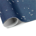 Papier Cadeau Nuit étoile Bleu Points Marine gris Argent Confett<br><div class="desc">florenceK design Délicat bois starry papier d'emballage de la forêt.</div>