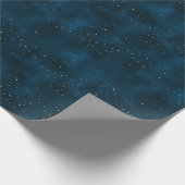 Papier Cadeau Nuit étoilée bleu et blanc céleste (Coin)