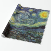 Papier Cadeau Nuit étoilée, cadeau Vincent van Gogh (Déroulé)
