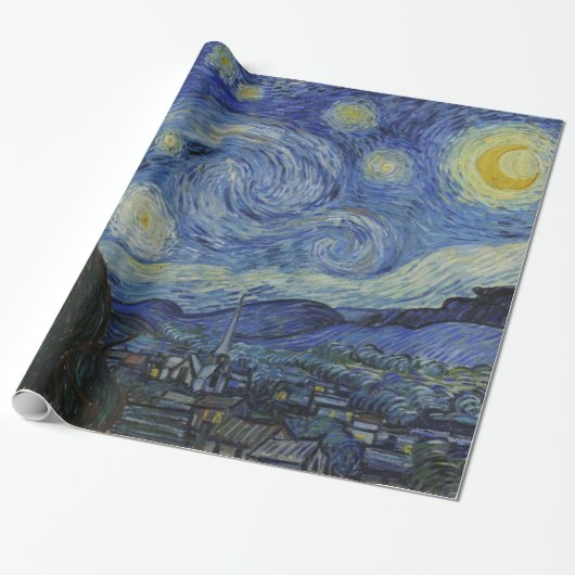 Papier Cadeau Nuit étoilée par Vincent Van Gogh (Déroulé)