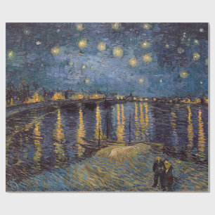 Papier Cadeau Nuit étoilée sur le Rhône par Vincent Van Gogh