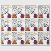 Papier Cadeau Nuit Hantée d'Halloween (Plat)