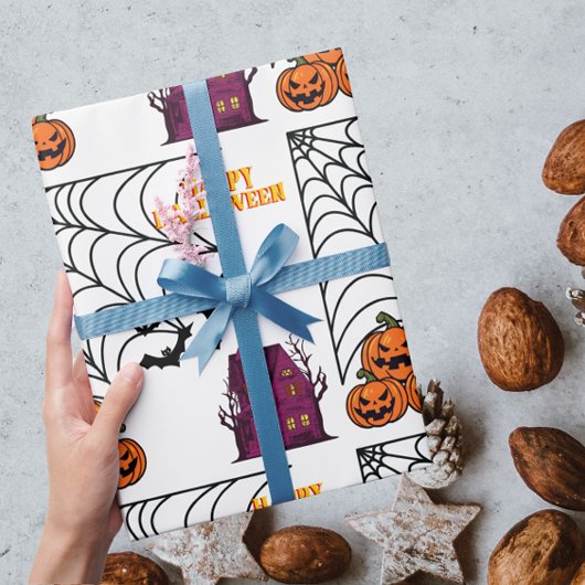Papier Cadeau Nuit Hantée d'Halloween