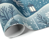 Papier Cadeau Nuit silencieuse (Coin rond)