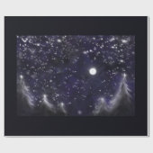 Papier Cadeau Nuit silencieuse - romantique Fête de neige (Plat)