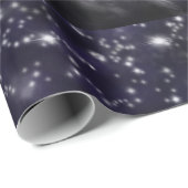 Papier Cadeau Nuit silencieuse - romantique Fête de neige (Coin rond)