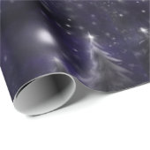 Papier Cadeau Nuit silencieuse - romantique Fête de neige (Coin rond)