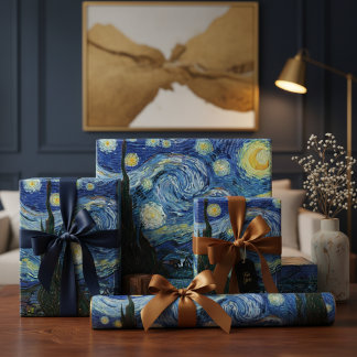 Papier Cadeau Nuit Van Gogh Starry
