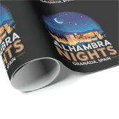 Papier Cadeau Nuits de l'Alhambra - Grenade Espagne Travel Art (Coin rond)