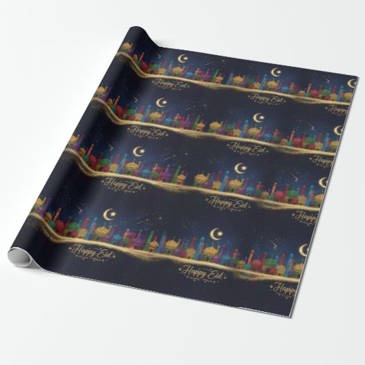 Papier Cadeau nuits étoilées Eid (Déroulé)