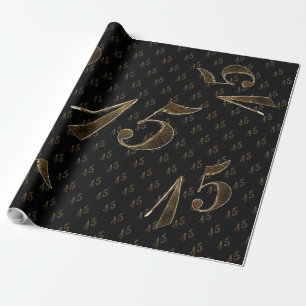 Papier Cadeau Numéro 15 Quinceanera, 15e anniversaire du Mariage