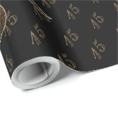 Papier Cadeau Numéro 15 Quinceanera, 15e anniversaire du Mariage (Coin rond)