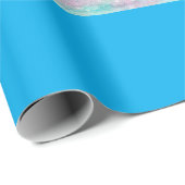 Papier Cadeau Numéro 1 Bougie sur gâteau, Joyeux anniversaire, C (Coin rond)