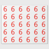 Papier Cadeau Numéro 6 (Plat)