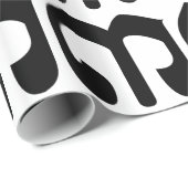 Papier Cadeau Numéro cambodgien 3 / Trois / ៣ (Bei) Script Khmer (Coin rond)