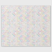 Papier Cadeau Numéro d'anniversaire Nuage de mot Cent A ID270 (Plat)