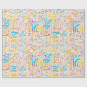 Papier Cadeau Numéro d'anniversaire Nuage de mot Cent B ID270 (Plat)