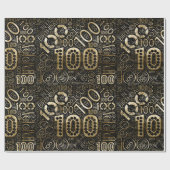 Papier Cadeau Numéro d'anniversaire Nuage de mot Cent C ID270 (Plat)