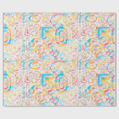 Papier Cadeau Numéro d'anniversaire Nuage de mots Cinquante B ID (Plat)