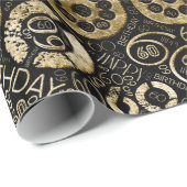 Papier Cadeau Numéro de Birthday (Coin rond)