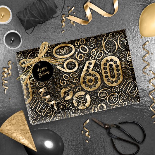 Papier Cadeau Numéro de Birthday