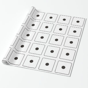 Papier Cadeau Numéros DICE des pips 1 + votre backgr.