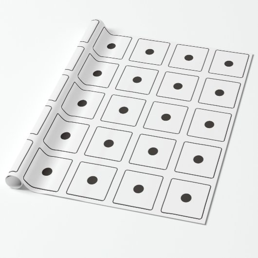 Papier Cadeau Numéros DICE des pips 1 + votre backgr. (Déroulé)