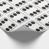 Papier Cadeau Numéros DICE des pips 6 + votre backgr. (Coin)