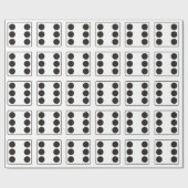 Papier Cadeau Numéros DICE des pips 6 + votre backgr. (Plat)