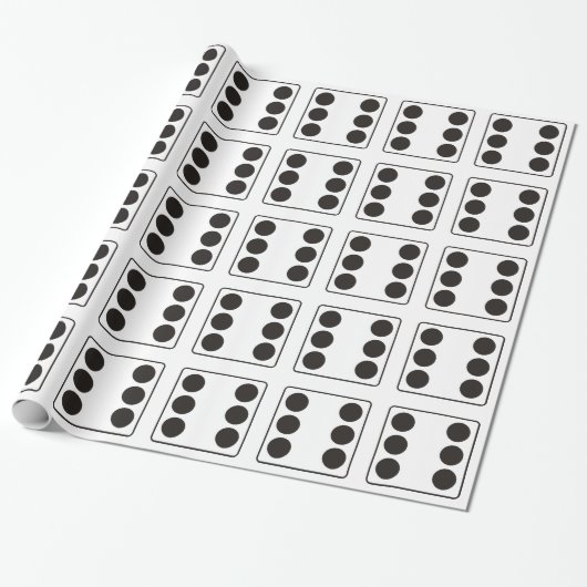 Papier Cadeau Numéros DICE des pips 6 + votre backgr. (Déroulé)