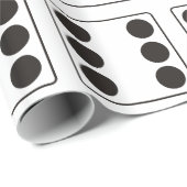 Papier Cadeau Numéros DICE des pips 6 + votre backgr. (Coin rond)