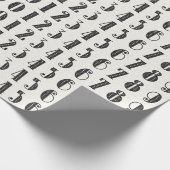Papier Cadeau Numéros Typographie Art Cadeau (Coin)