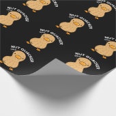 Papier Cadeau Nut Quacker Funny Peanut Puns Dark BG (Coin)