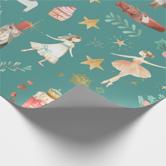 Papier Cadeau Nutacker Noël Vert (Coin)