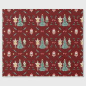 Papier Cadeau Nutcracker Ballerina Noël (Plat)