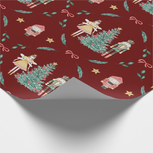 Papier Cadeau Nutcracker Ballerina Noël (Coin)